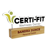 Logo Cut Desk Name Plate